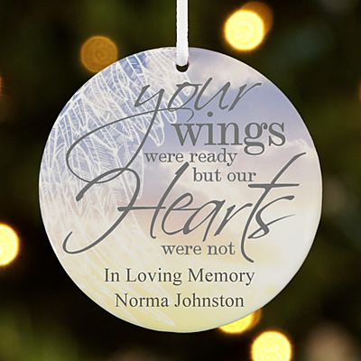 Brother Angel Wings Glass Christmas Tree Hanging Plaque Decoration Memorial 