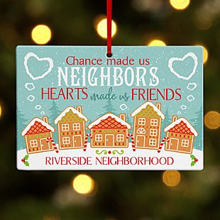 Neighborhood Friends Rectangle Ornament