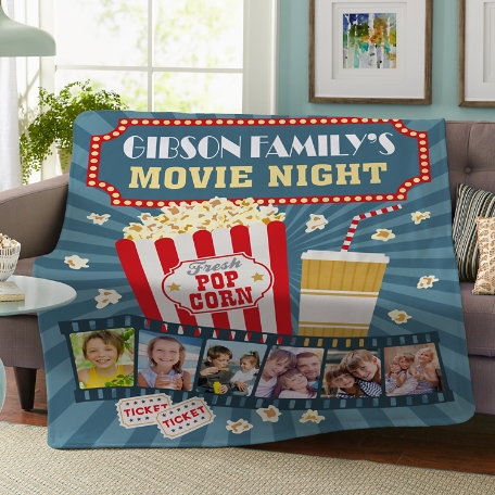 Snuggle Up Movie Time Photo Plush Blanket