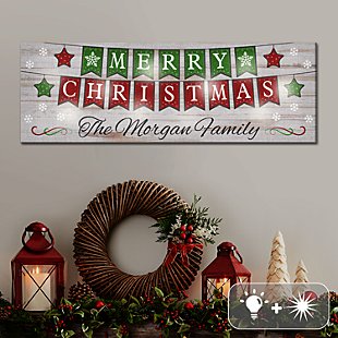TwinkleBright® LED Merry Christmas Banner Canvas