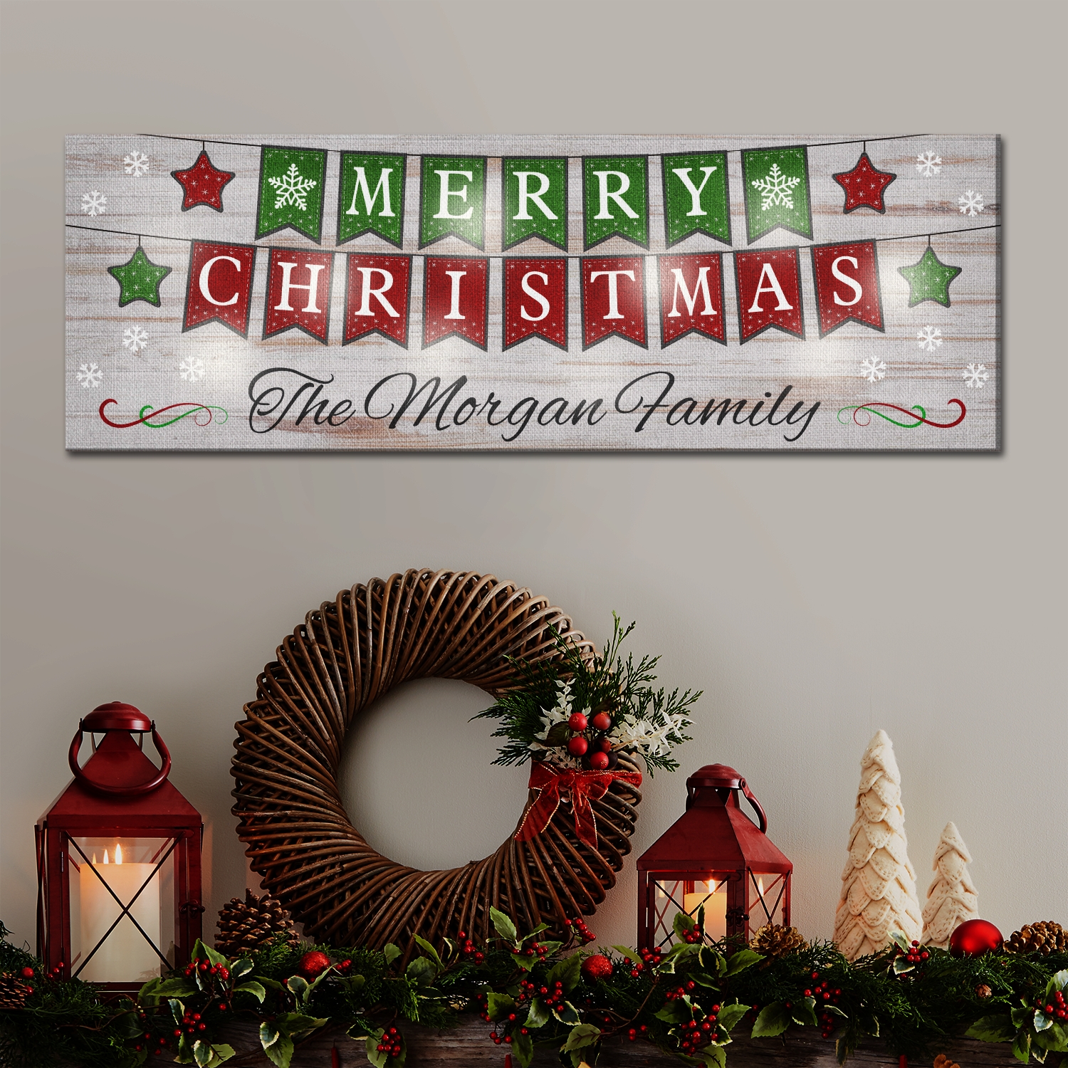 TwinkleBright® LED Merry Christmas Banner Canvas