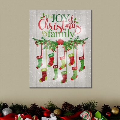 TwinkleBright® LED Stockings Were Hung By The Chimney Canvas