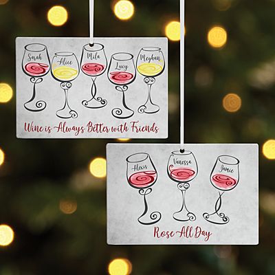 Wine Time Rectangle Ornament