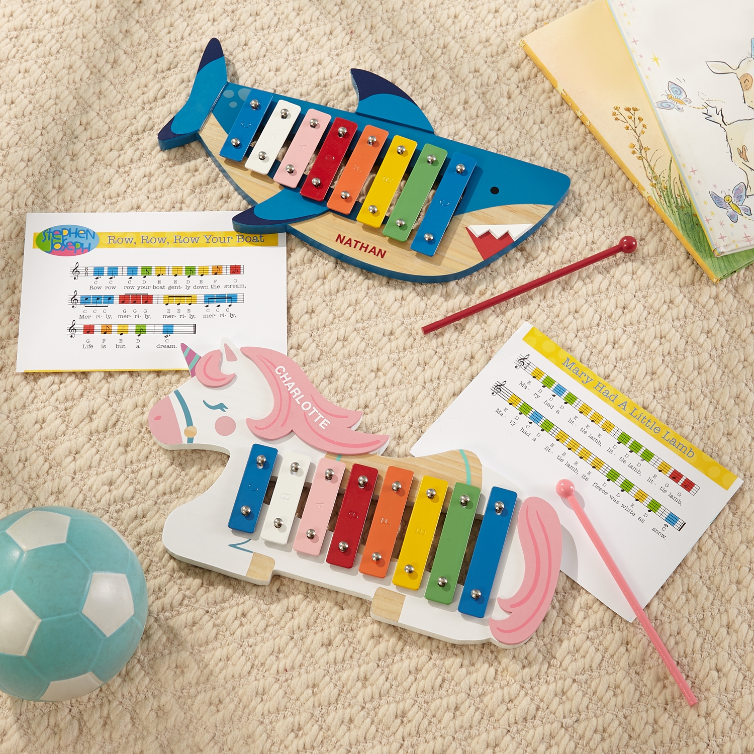 Stephen Joseph® Animal-Themed Wooden Personalized Xylophones