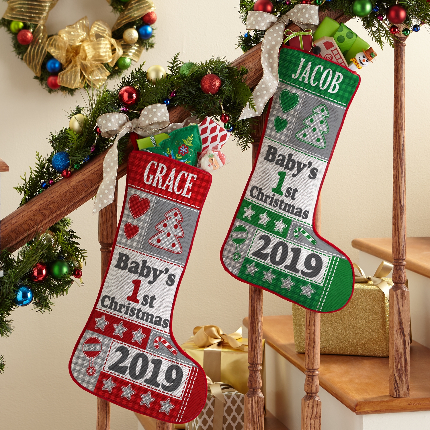 personalised first christmas stocking