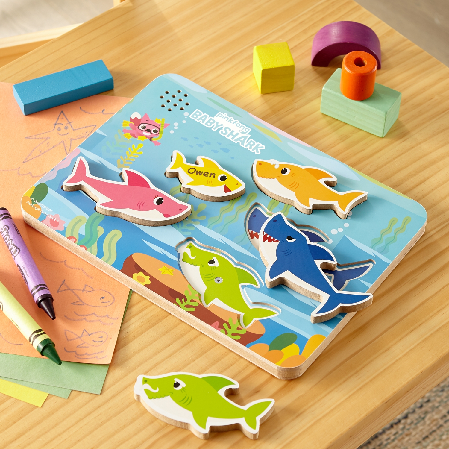 Baby shark wooden sound puzzle online