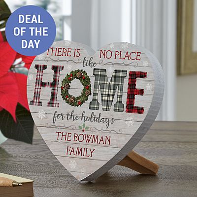 Home for the Holidays Mini Wood Heart