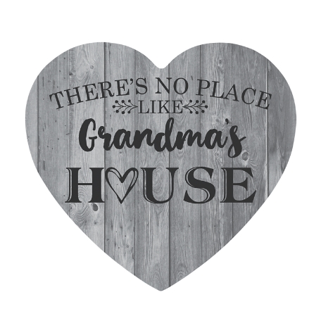 Our Favorite Place Wood Heart - Dark Gray
