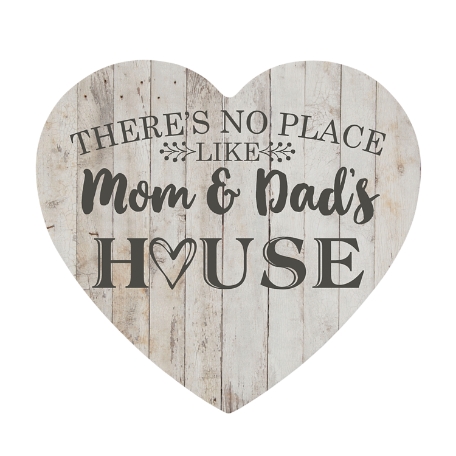 Our Favorite Place Wood Heart - Light Gray