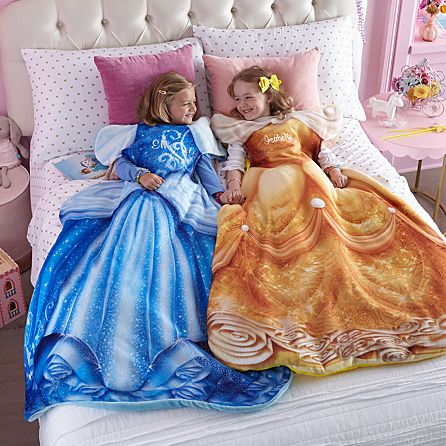 Ribbons & Royalty Blanket Comfy Throw Disney Princess Cinderella Belle Jasmine 