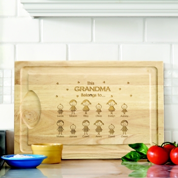 Family Belonging Maple Wood Cutting Board