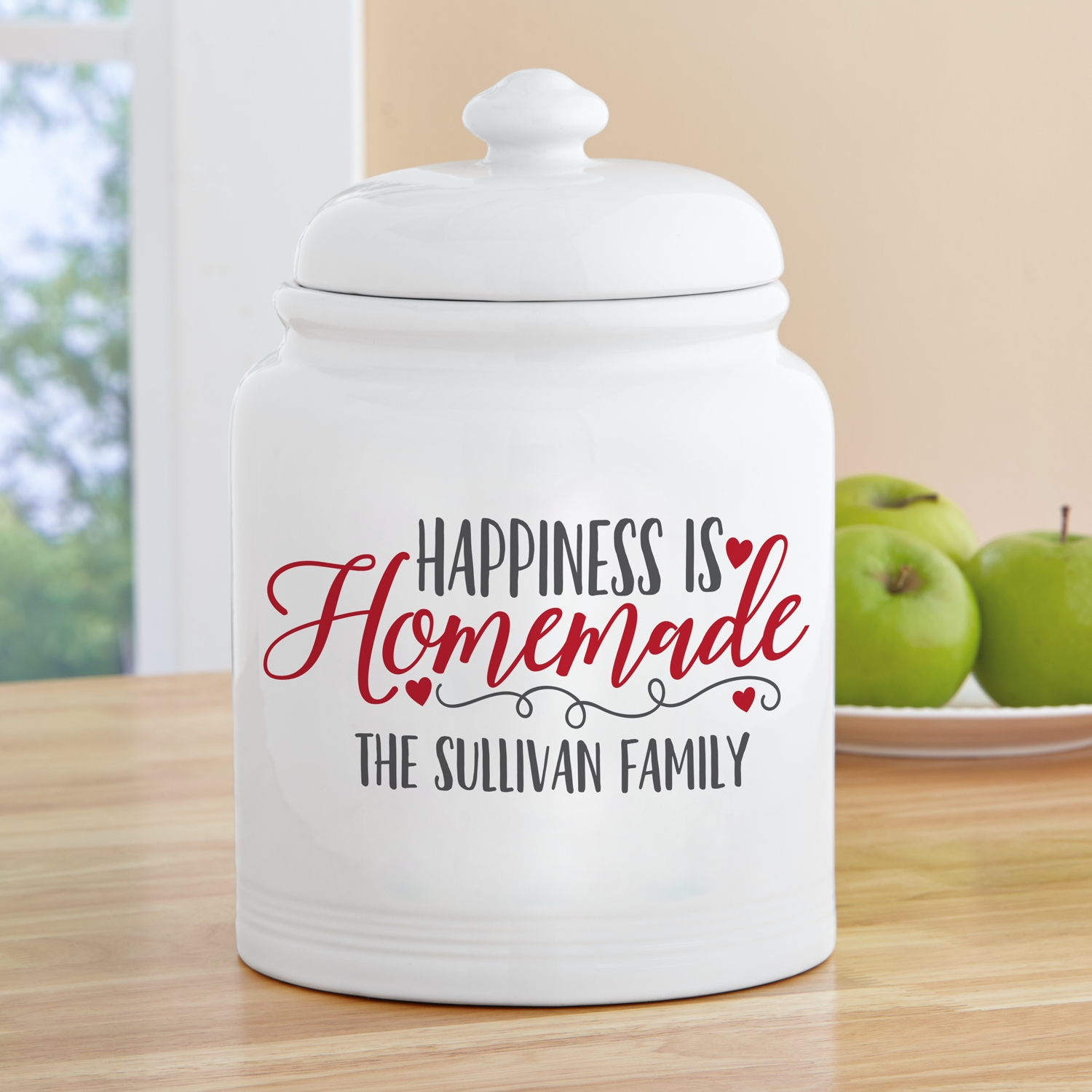 Happiness is Homemade Cookie Jar