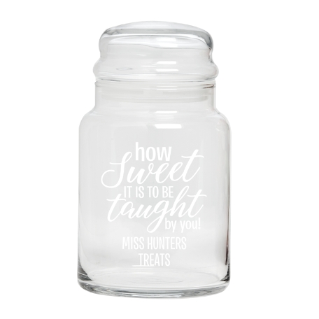 How Sweet It Is Glass Treat Jar w/out Candy
