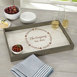 Love All Around Rustic Wood Tray