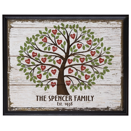 Family Tree of Hearts Canvas - 18x24-Framed