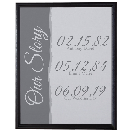 Our Story Canvas - Gray 18x24-Framed