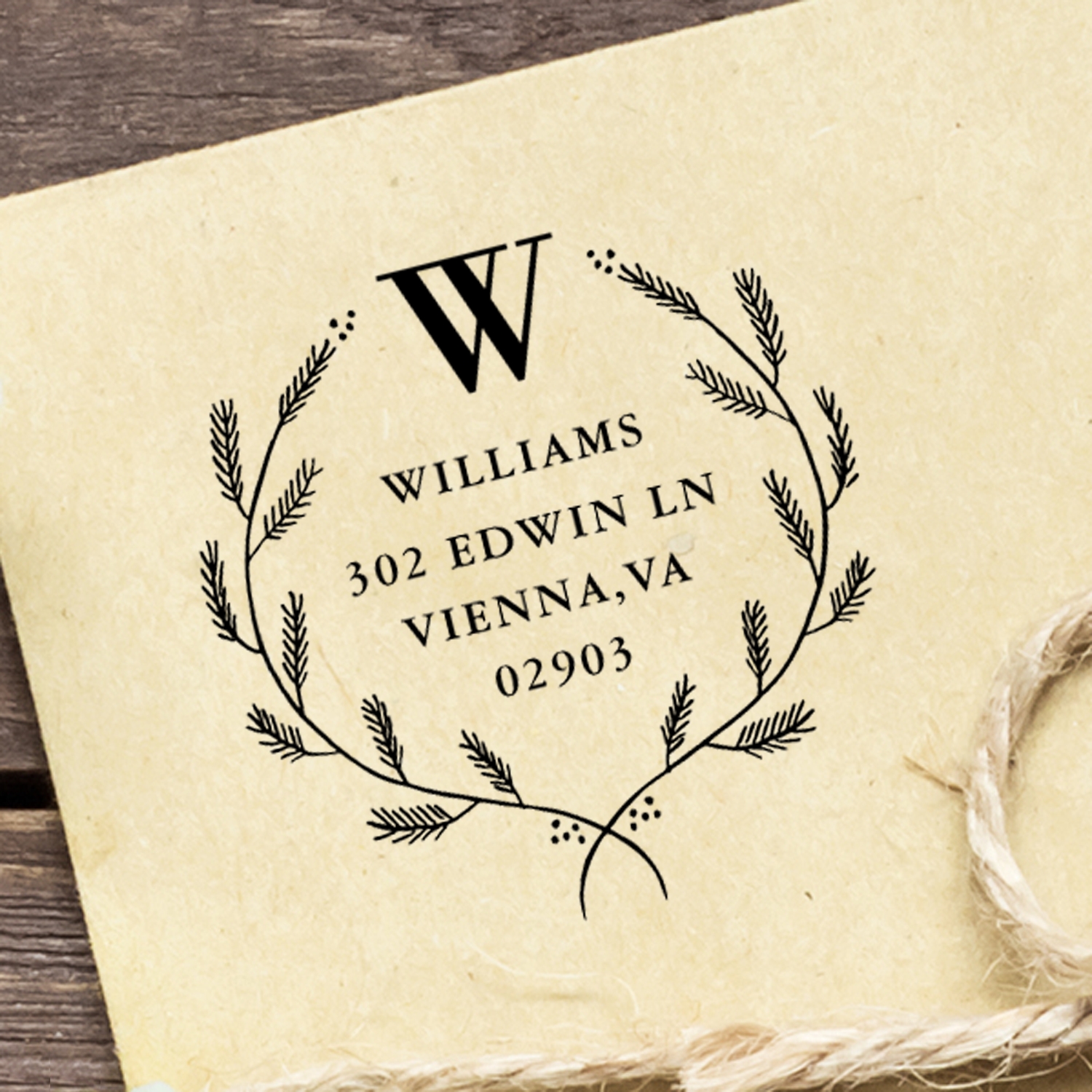 Laurel Wreath Self-Inking Stamp