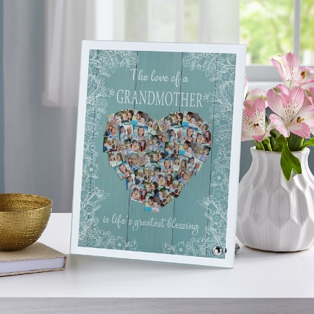 Love Fills Her Heart Photo Glass Frame