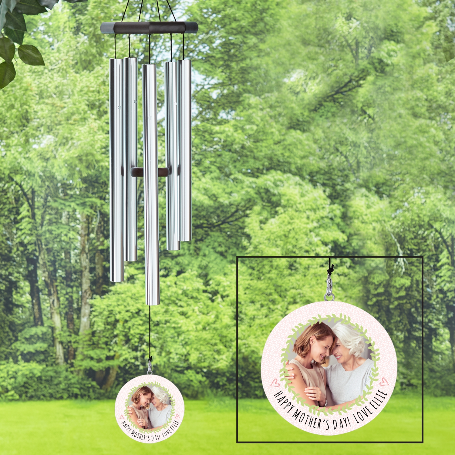 Photo Wreath 30 inch Wind Chime