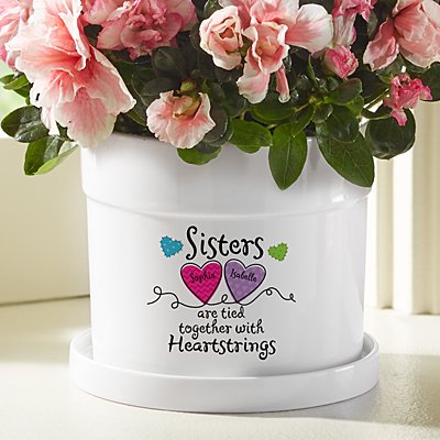 Sisters and Friends Heartstrings Flower Pot