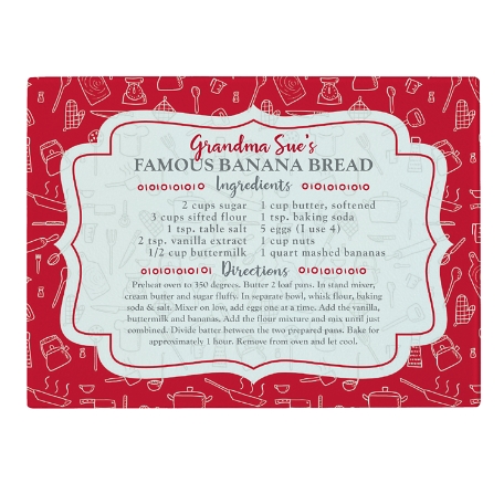 Your Family Recipe Glass Cutting Board-10-Red