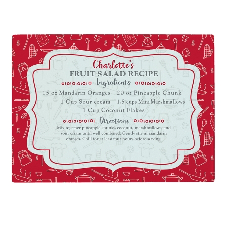 Your Family Recipe Glass Cutting Board-5-Red