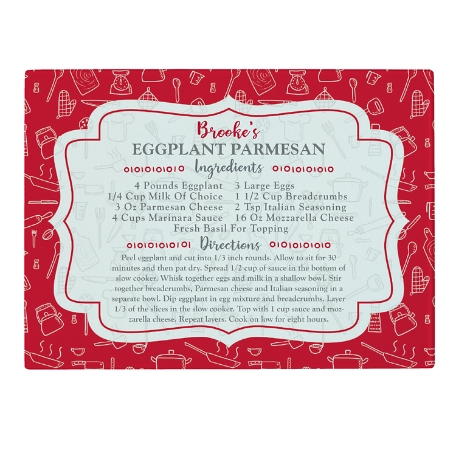 Your Family Recipe Glass Cutting Board-9-Red