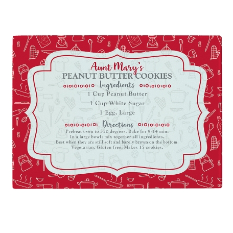 Your Family Recipe Glass Cutting Board-3-Red