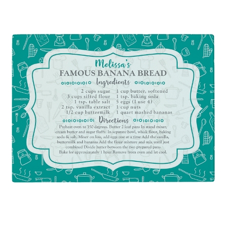 Your Family Recipe Glass Cutting Board-10-Teal