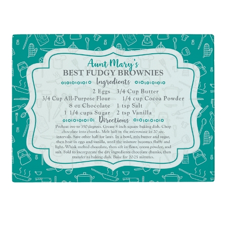 Your Family Recipe Glass Cutting Board-8-Teal