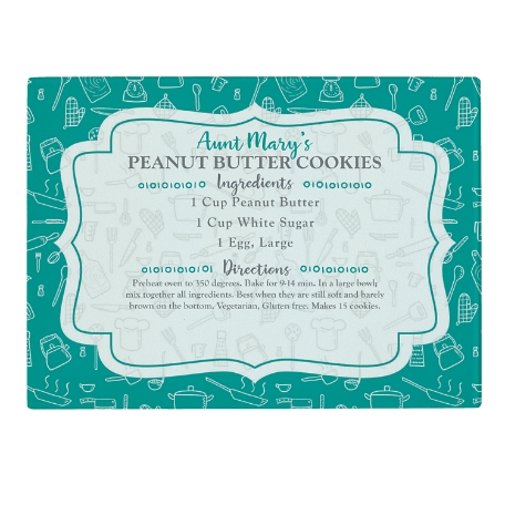Your Family Recipe Glass Cutting Board-3-Teal