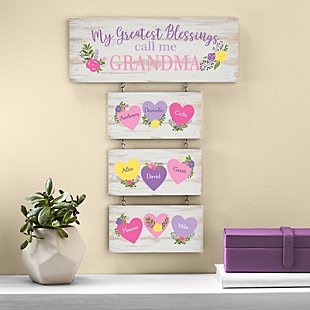 Her Greatest Blessings Hanging Wood Wall Art
