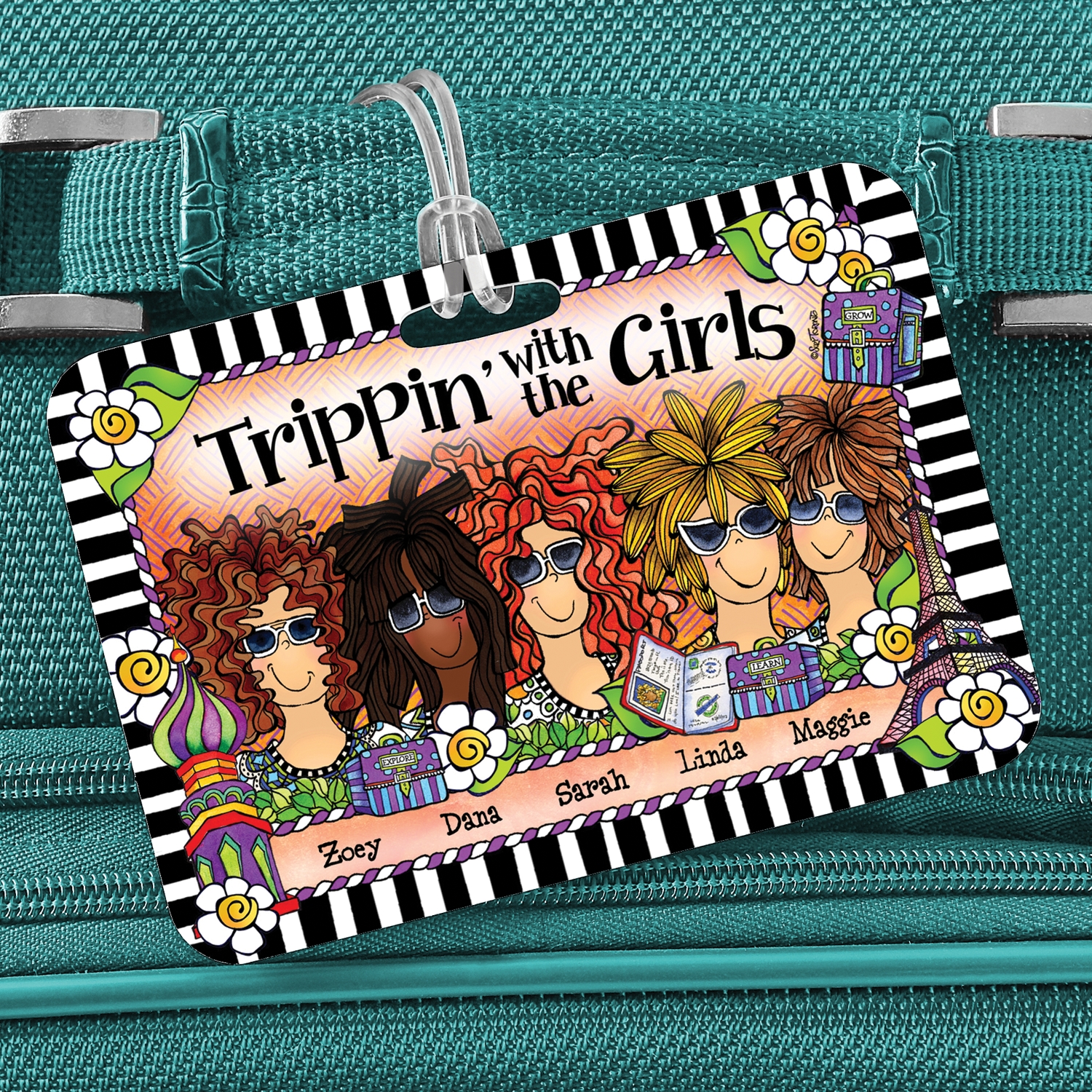 Girls trip store luggage tags