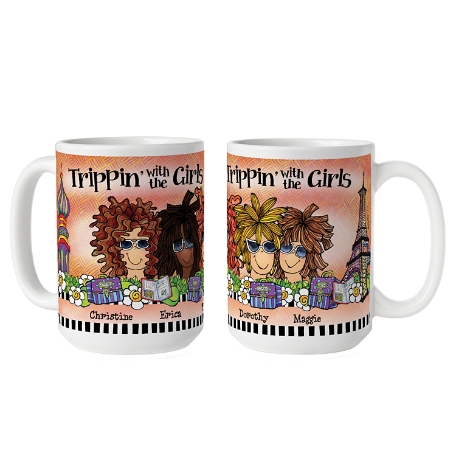 Trippin' w the Girls Mug by Suzy Toronto-5Grls-15z