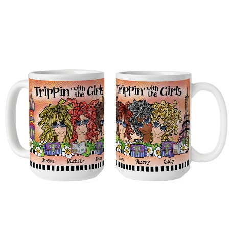 Trippin' w the Girls Mug by Suzy Toronto-6Grls-15z