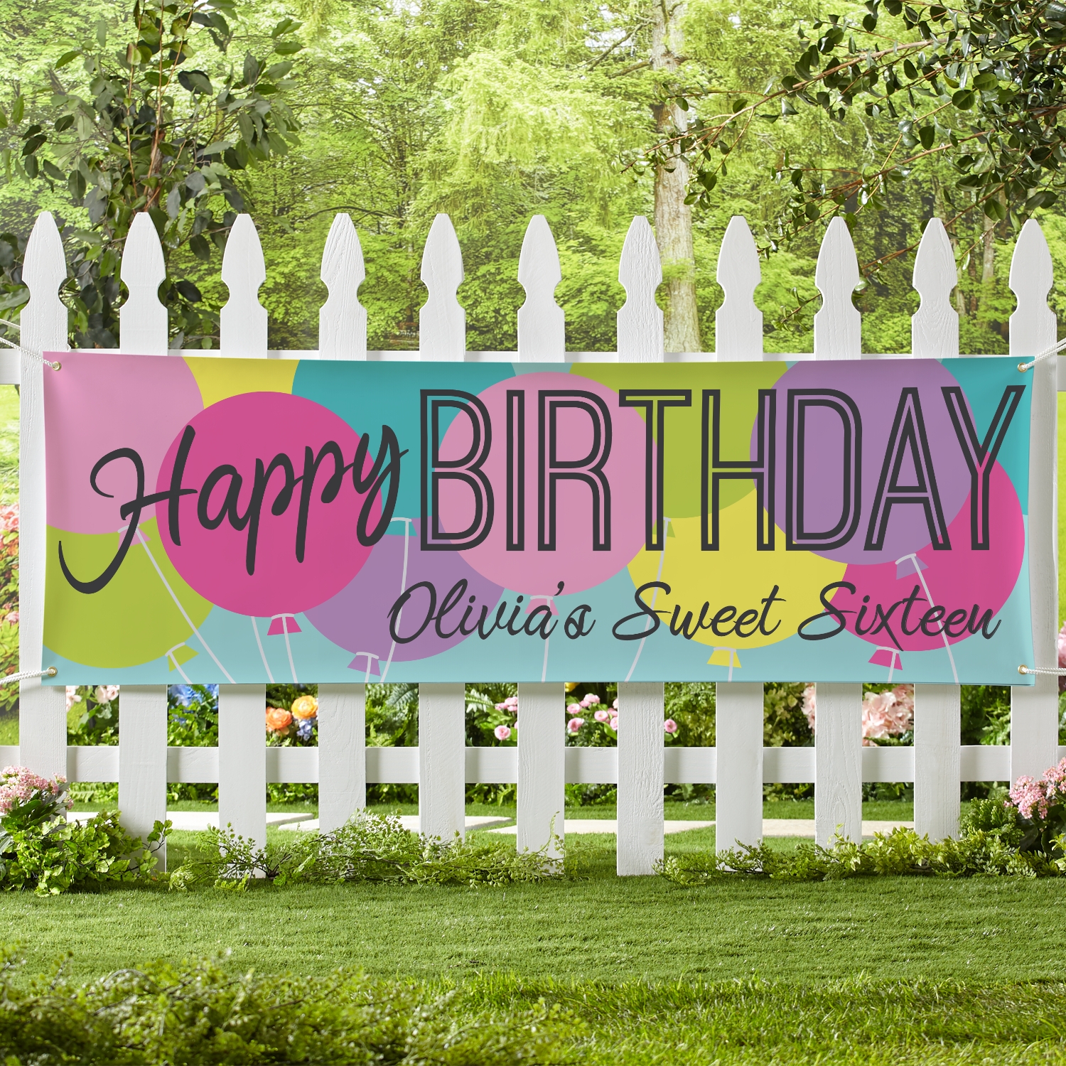 Balloon Birthday Banner