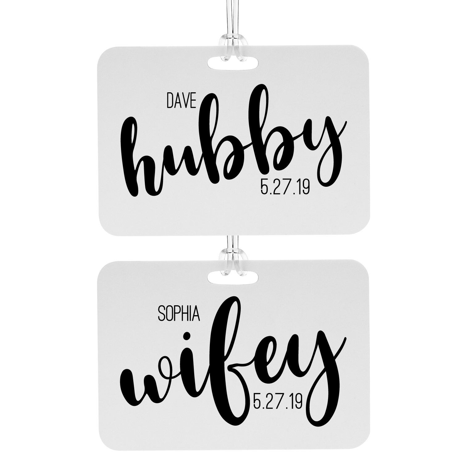 hubby wifey luggage tags