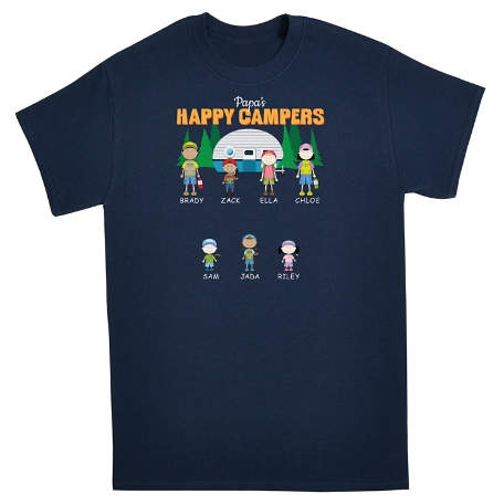 Happy Campers T-shirt-Navy-L-2-12 Campers