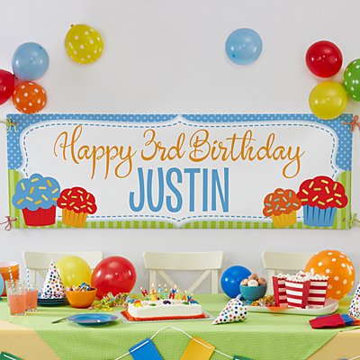 Cupcake Birthday Banner
