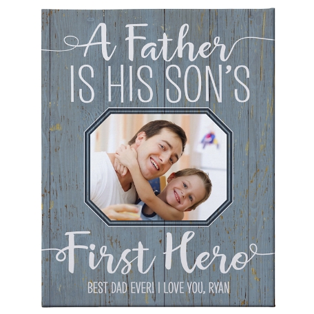 First Memories Photo Canvas-Son-Blue-16X20