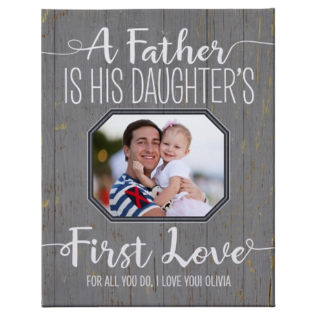 First Memories Photo Canvas-Daughter-Gray-16X20