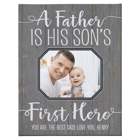 First Memories Photo Canvas-Son-Gray-11X14