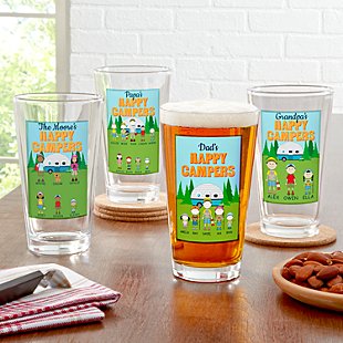 Happy Campers Pint Beer Glass