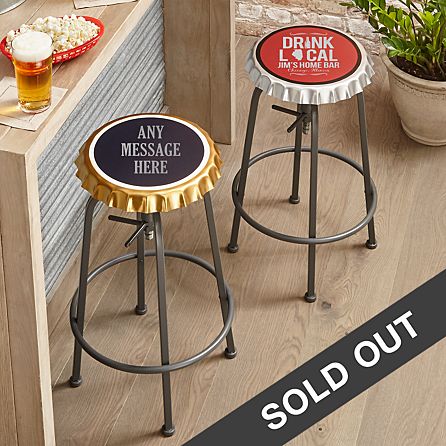 Sit And Sip Barstool Personal Creations, Bottle Cap Bar Stools