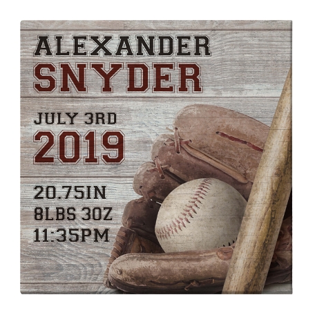 Superstar Sports Canvas - Baseball - 16X16
