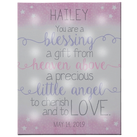 TwinkleBright® LED We Are So Blessed Canvas - Pink