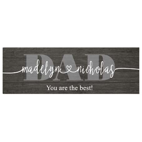 His Love Connects Us Canvas - Dark Gray - 6x18