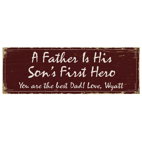 First Memories Canvas - Burgundy - Son