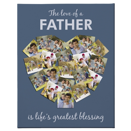 From the Heart Photo Canvas - Blue 18x24 - 5 Photos