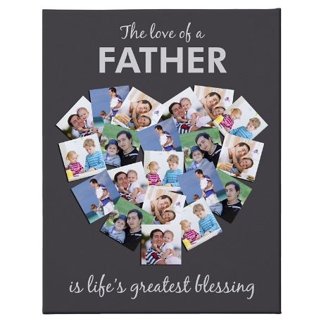 From the Heart Photo Canvas - Gray 18x24 - 5 Photos